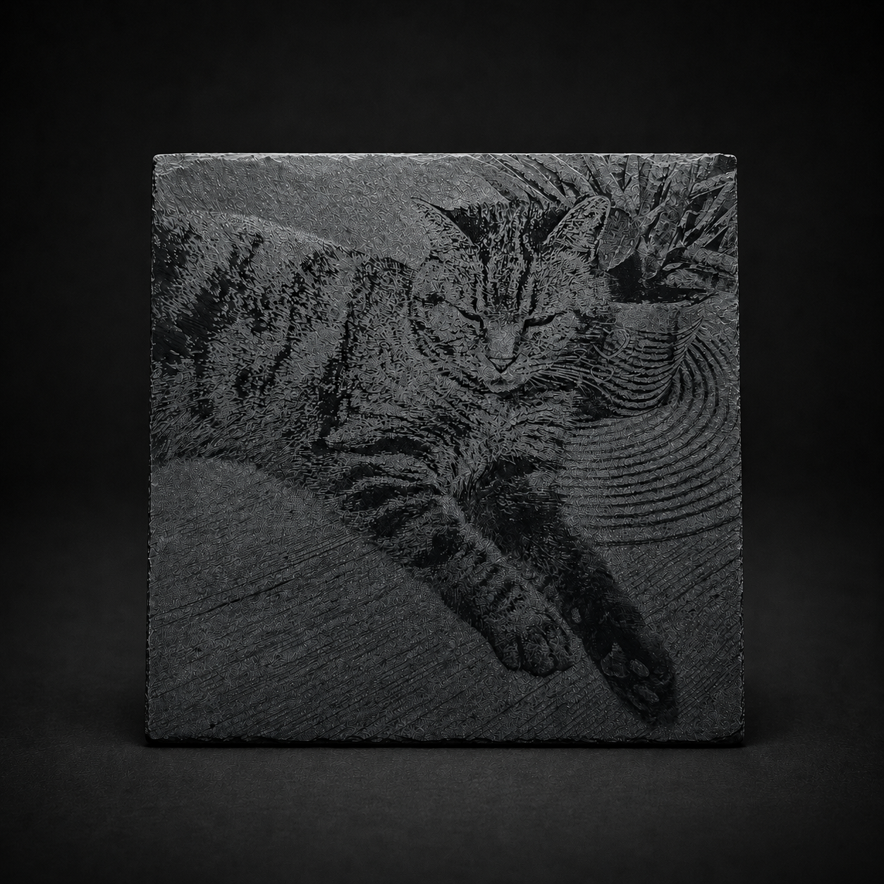 Gravura domače živali na kamnu JDSF Laser Craft